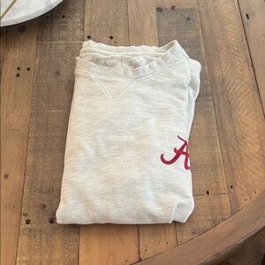 University of Alabama Antigua Gray Crewneck Sweater
